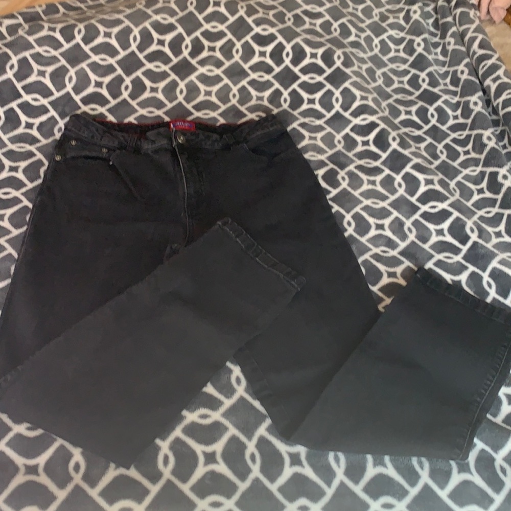Black Denim jeans. Straight leg.